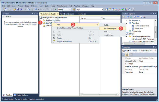 Create-Setup-in-Visual-Studio-11