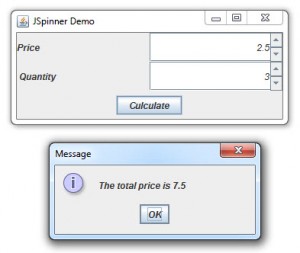 آموزش برنامه نویسی کنترل JSpinner در swing و جاوا